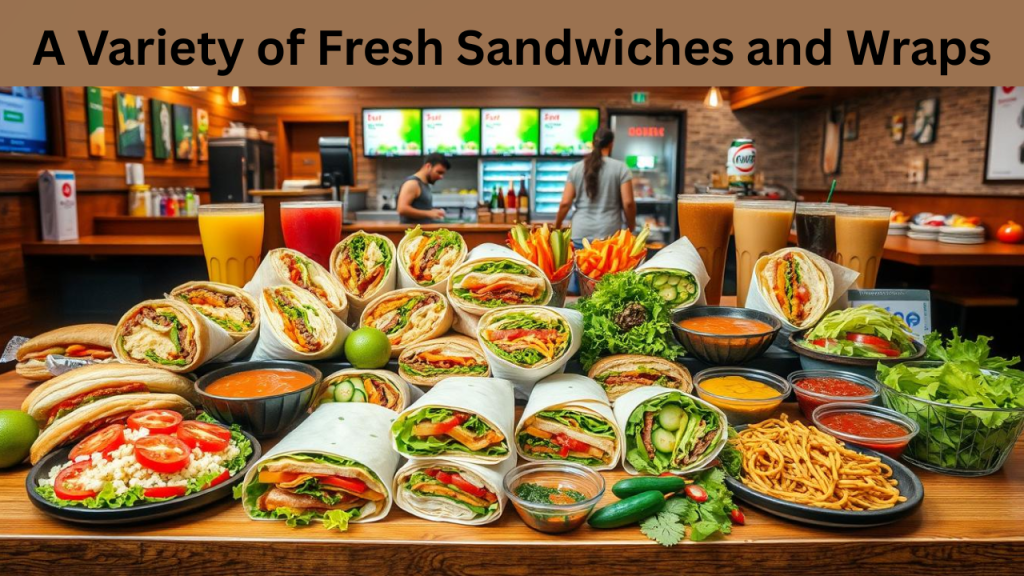 A Variety of Fresh Sandwiches and Wraps