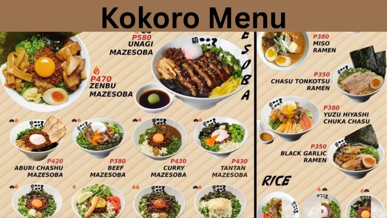 Kokoro Menu
