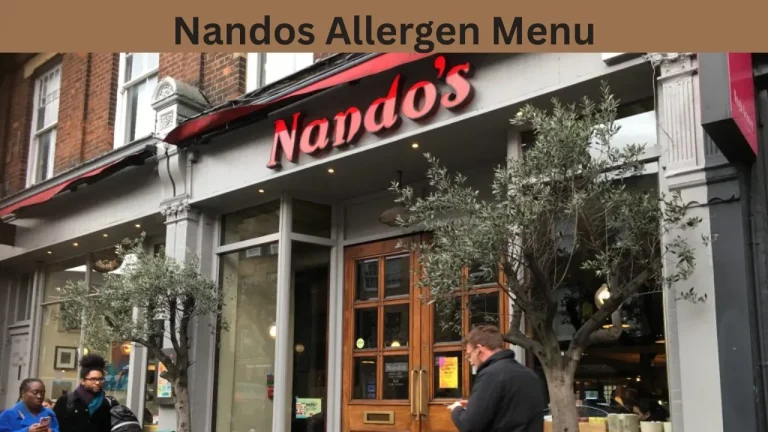 Nandos Allergen Menu
