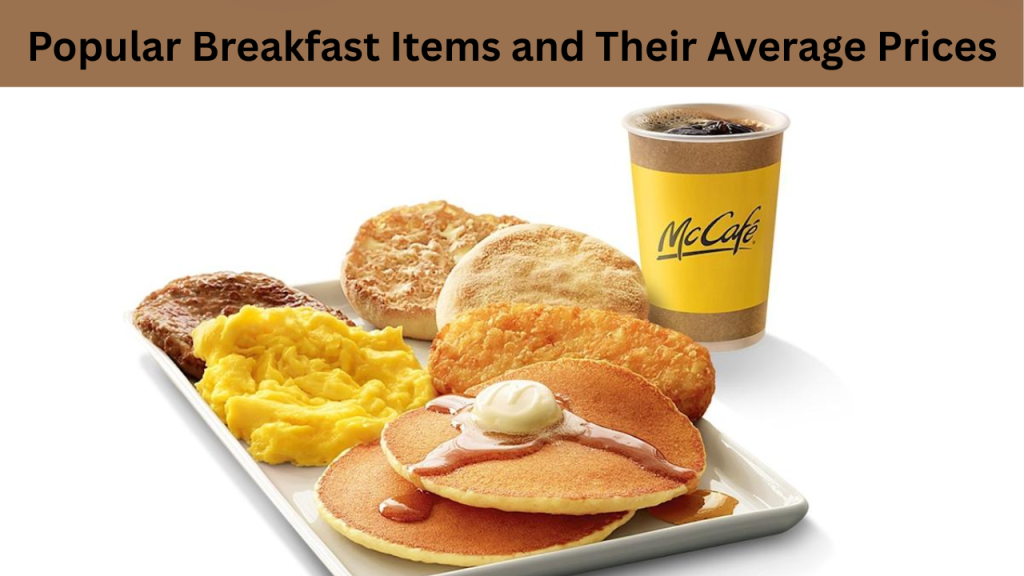 Popular Breakfast Items and Their Average Prices