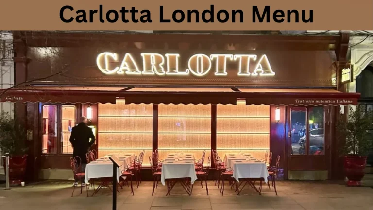 Carlotta London Menu