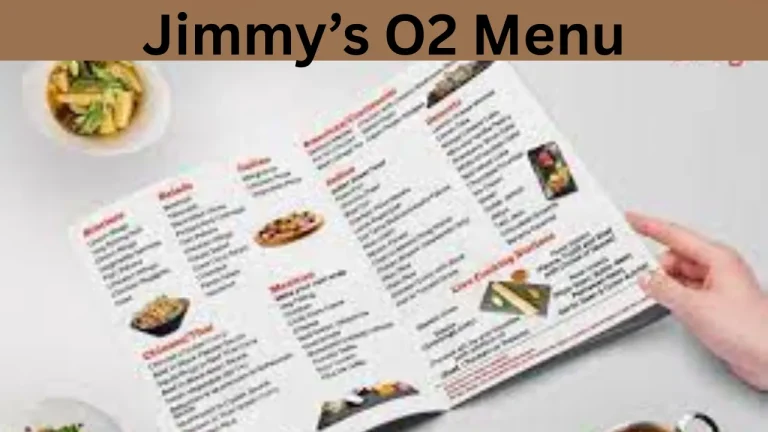Jimmy’s O2 Menu