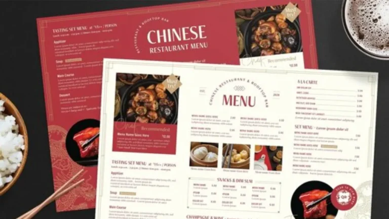 Chinese Food Menu