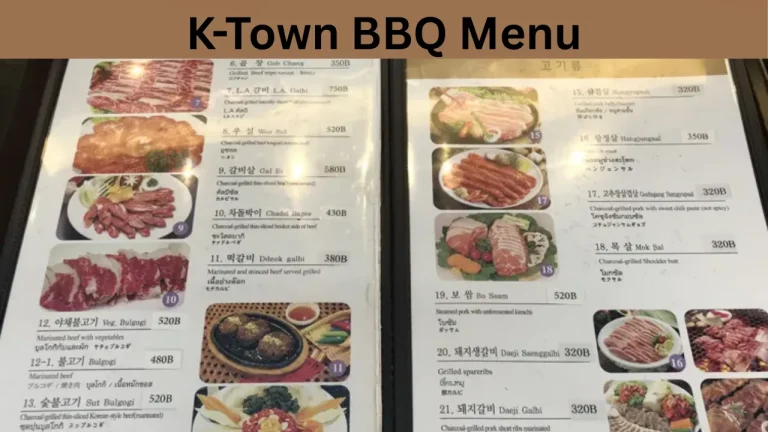 K-Town BBQ Menu