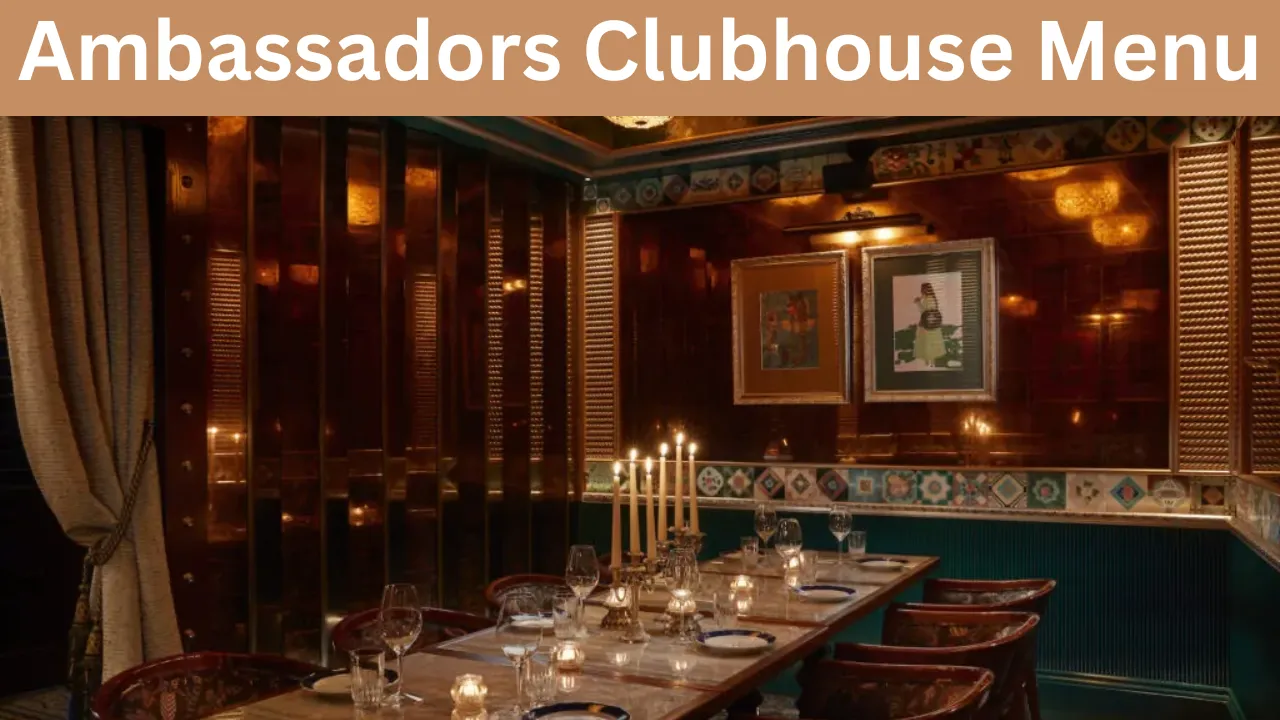 Ambassadors Clubhouse Menu