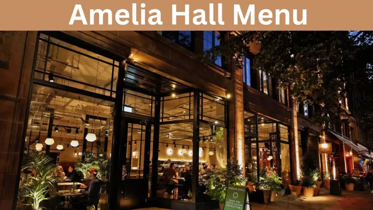 Amelia Hall Menu