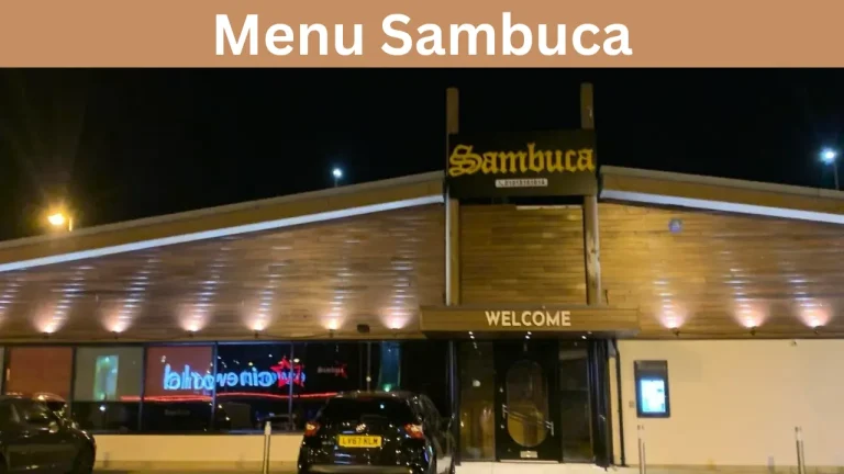 Menu Sambuca