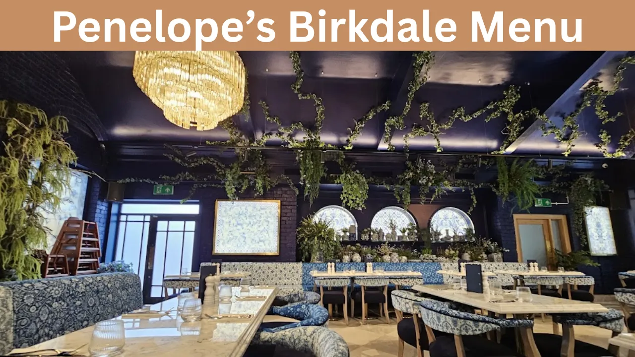 Penelope’s Birkdale Menu