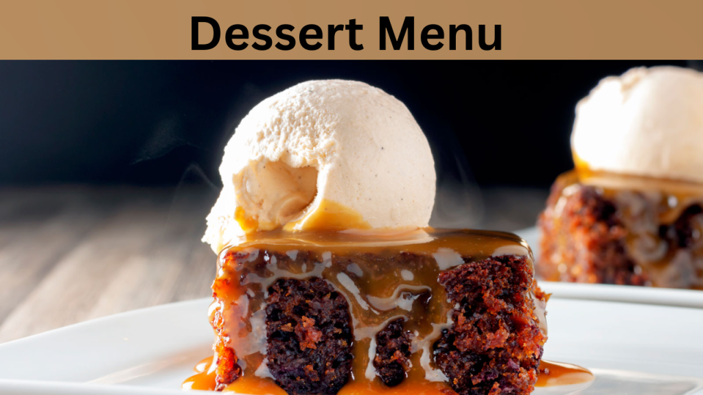 Dessert Menu 