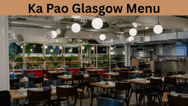 Ka Pao Glasgow Menu