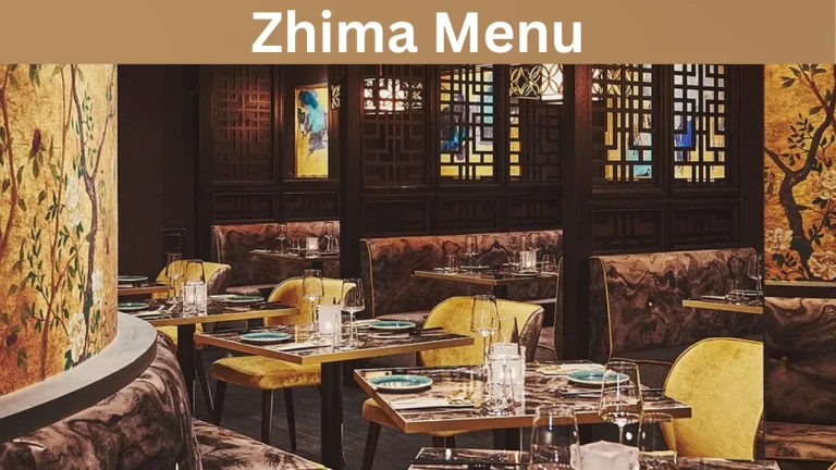 Zhima Menu