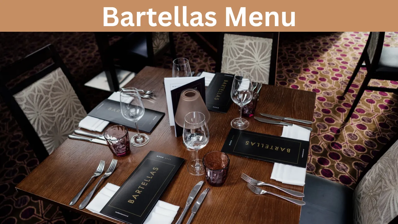 Bartellas Menu