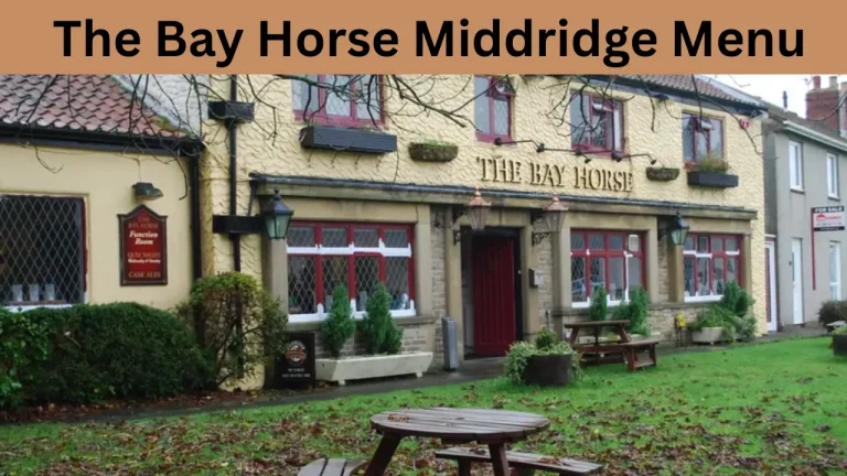 The Bay Horse Middridge Menu